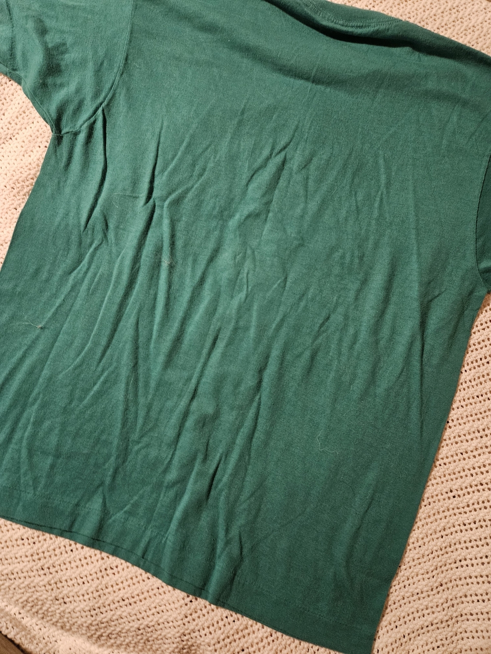 Vintage Screen Stars Teal Short Sleeve Tee with Pink Graphic - Picture 5 of 6